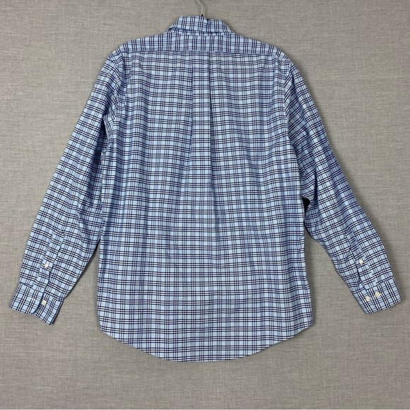 Brooks Brothers Regent Shirt Sz Large Button Down Supima Cotton Non Iron Blue - Picture 2 of 6